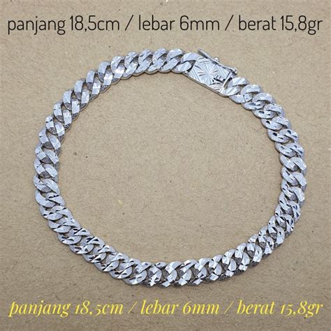 Gelang Sisik Naga Emas Putih