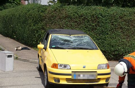 Auto Landet Auf Dach