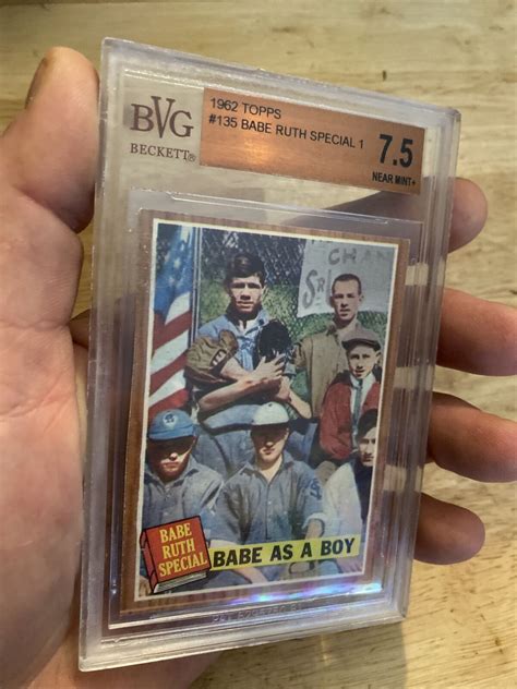 Babe Ruth BVG 7 5 Topps New York Yankees MLB Antique Vintage Collector