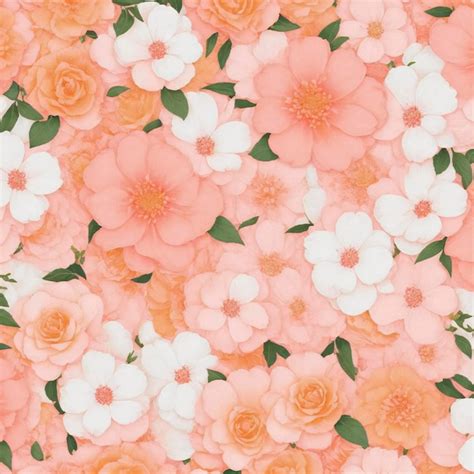 Premium PSD A Closeup Of Pink And Orange Flower Patterns