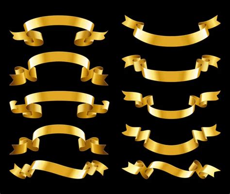 A Set Of Golden Ribbons Stock Vector Image By ©vikasuh 25692541