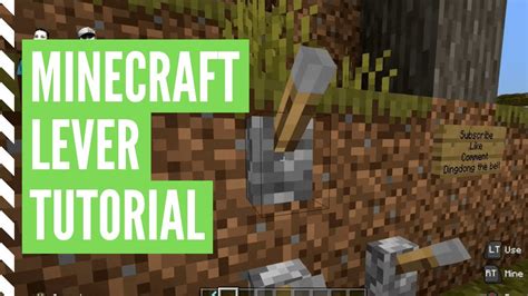 How To Make A Lever In Minecraft Youtube