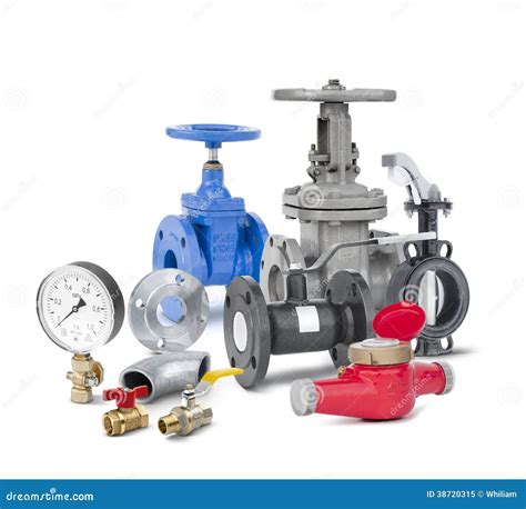 Valves Fittings Flanges Pipeline Elements Stock Image Image Of