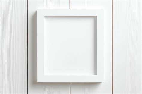 Premium AI Image | A white square frame on a white wood wall