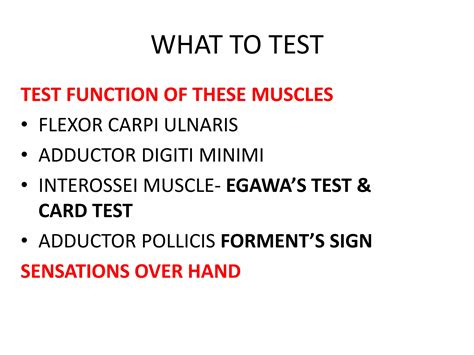 Ulnar nerve CLINICAL examnation | PPT