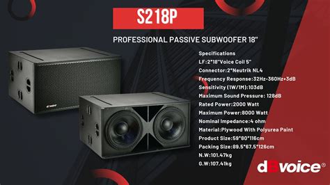 DBvoice S 218P Professional Passive Subwoofer 2x18Inch YouTube