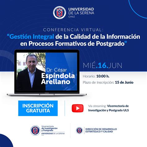 📌 Conferencia Virtual: “Gestión... - Universidad de La Serena | Facebook