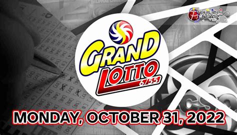 6 55 LOTTO RESULT Today Monday October 31 2022 Official PCSO Lotto