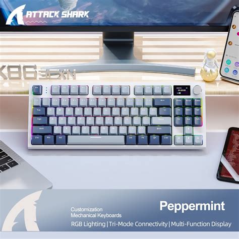 K Teclado Mec Nico Hot Swappable Sem Fio Bluetooth G Tela De Exibi O E O Rotativo
