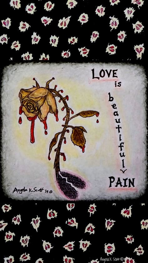 Broken Heart Pain Art Beautiful Pain Blood Bloody Dead Rose