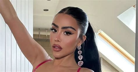 Model pours curves into risqué lingerie set that promises flesh flashing display Daily Star