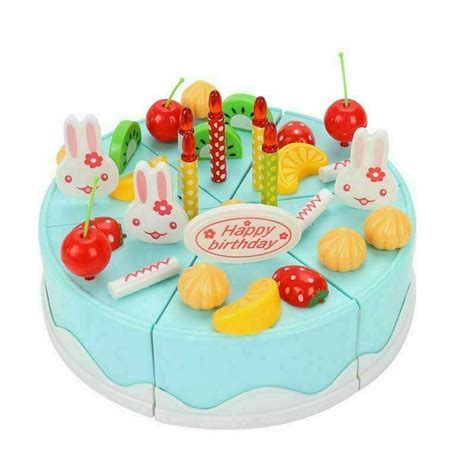 37 Piece Make Your Own Pretend Happy Birthday Cake Toy Set