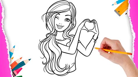 Como Desenhar A Barbie Passo A Passo - Como Desenhar Uma Barbie Passo A Passo Facil