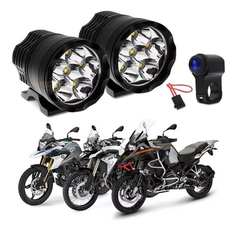 Farol De Milha Led Moto Luz Aux 60 60w 10000lm Controle A