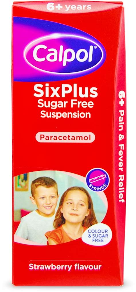 Calpol Sixplus Sugar Free Strawberry Flavour Suspension 200ml Medino