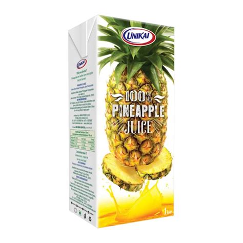 Buy Unikai Long Life Pineapple Juice No Added Sugar 1 Ltr Online In UAE