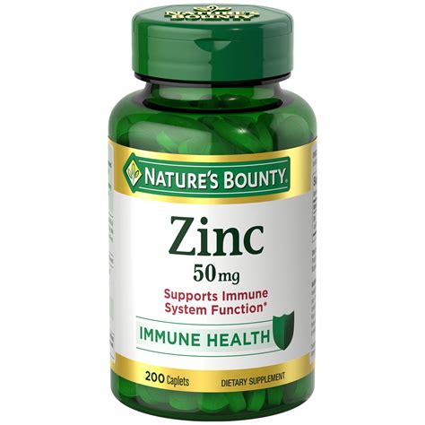 Natures Bounty Zinc Mg Supports Immune System Caplets Ct