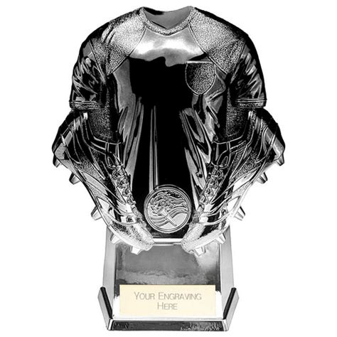 Invincible Heavyweight Football Trophy Carbon Platinum 160mm G24