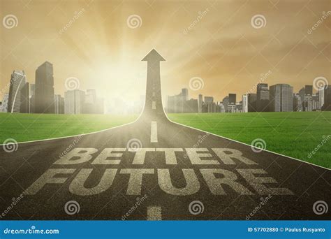 Roadway Growing Upward To The Better Future Stock Illustration