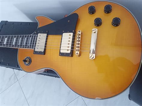 Rocktile Lp 200ohb Les Paul Style Orange Honey Burst Vero Mogano Scambio 7629983 Su