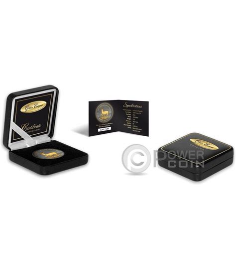 GOLDEN ENIGMA African Springbok Black Ruthenium 1 Oz Silver Coin 1000