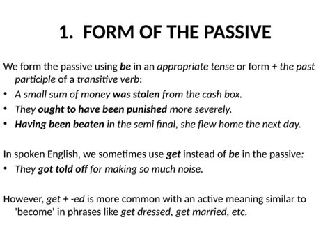 PASSIVE FORM OVERVIEW WITH EXAMPLES AND EXERCISES | PPT