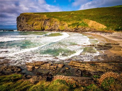 The Beach Of Crackington Haven Cornwall Stock Image - Image of dramatic, coastline: 139595639