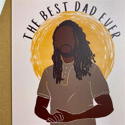 Black Fathers Day Card Black Dad Card Black Man Birthday Card