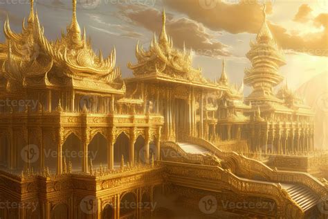 Golden Heavenly Palace Stock Photo At Vecteezy