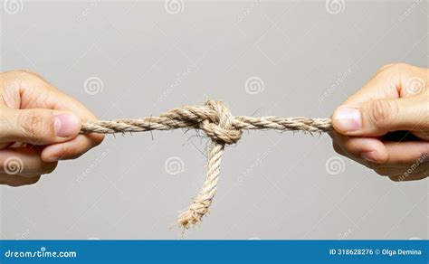 Two Hands Pulling A Rope In Opposite Directions A Metaphor For The Tug