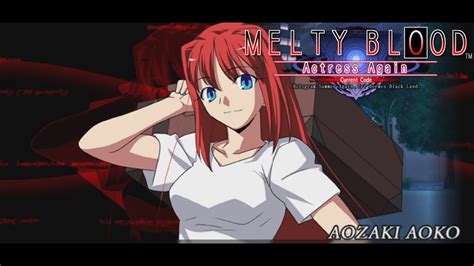 Melty Blood Actress Again Current Code Aozaki Aoko YouTube