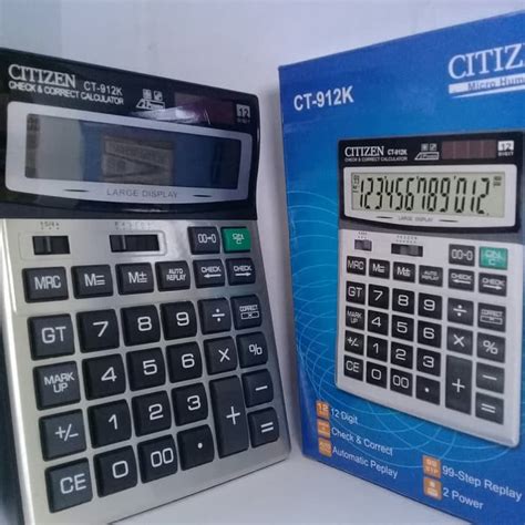 Jual Kalkulator Citizen Ct K Calculator Baterai Aa Mudah Digit