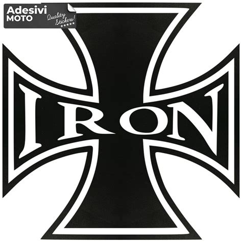 Iron Logo Cross Sticker Fuel Tank Fender Helmet Adesivi Moto