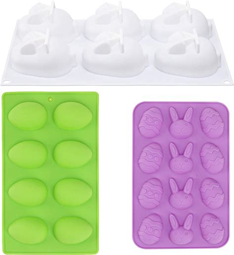 Easter Bunny Silicone Mold 3d Easter Rabbit Egg Shaped Chocolate Molds Baking Candy Molds For