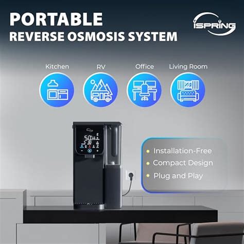 Ispring Rcd Hcg Hot Cold Reverse Osmosis System Countertop Alkaline Ro Water Filter