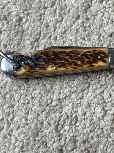 Vintage Camillus Cutlery Co Blade Pocket Knife Nice Bone