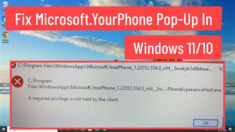 Fix Microsoft YourPhone Pop Up In Windows 10 11 YouTube