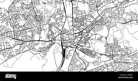 Urban vector city map of Warrington, England Stock Vector Image & Art - Alamy