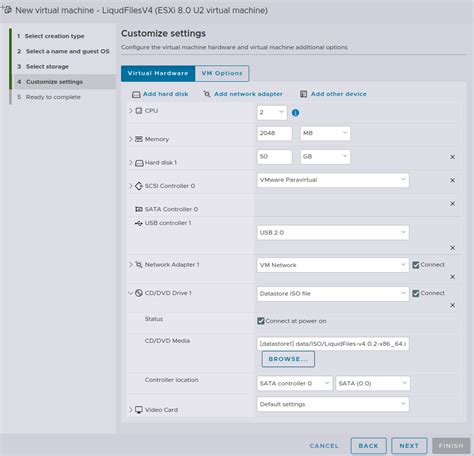 Vmware Esx Install Lf V Liquidfiles Documentation