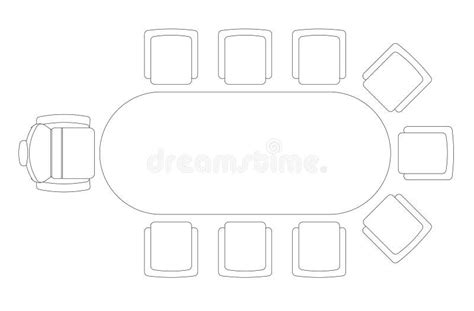 Dessin Graphique D Une Table De R Union Ou De Conf Rence Avec Des