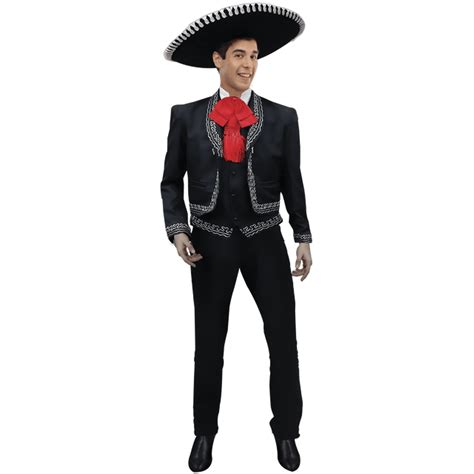 Traje De Charro O Mariachi Bordado Rev Mariachi Color Negro Bordado