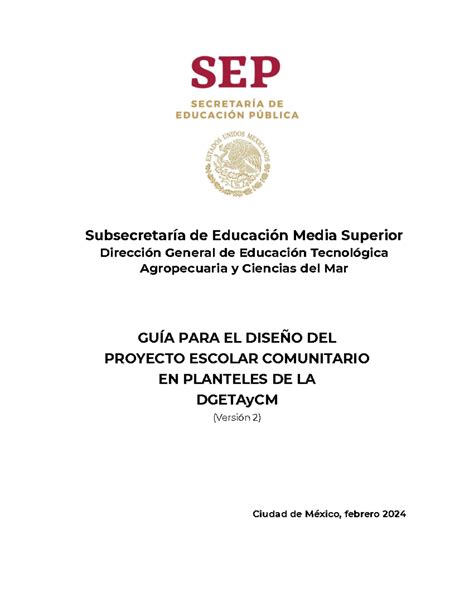 GUÍA PARA EL Diseño DEL PEC EN Planteles DE LA Dgetaycm V