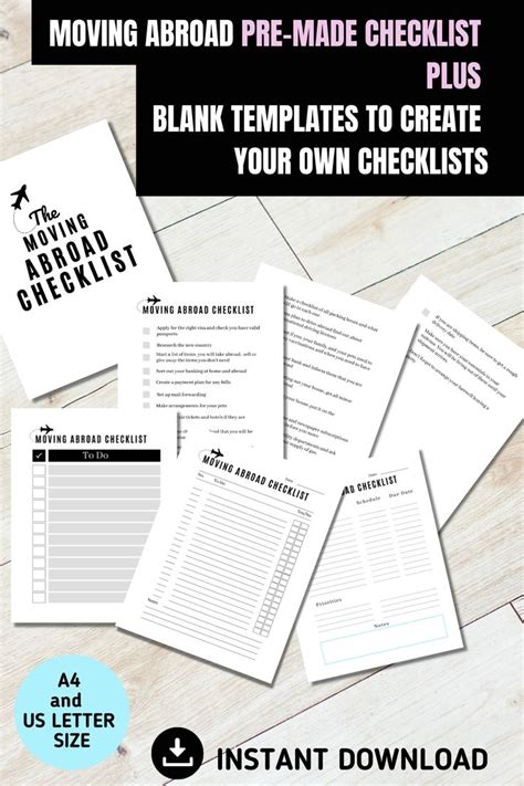 The Moving Forward Pre Made Checklist Plus Blank Templates To Create