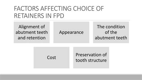 COMPONENTS OF FIXED PARTIAL DENTURE | PPT