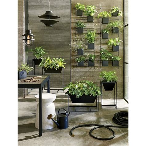 4 Box Wall Mounted Indoor Outdoor Planter Reviews Crate And Barrel Outdoor Planters Indoor