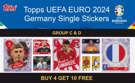 TOPPS UEFA EURO 2024 Germany Single Stickers Group C D 1 75