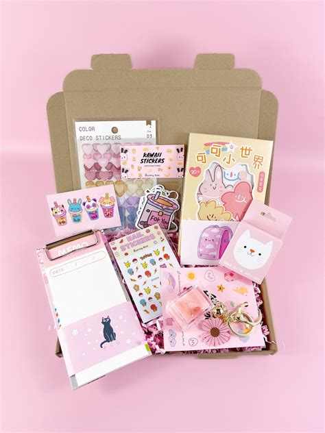 Kawaii Mystery Box Kawaii Stationery Box Stationery Grab Etsy