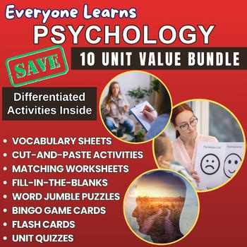 Everyone Learns Psychology Ten Unit Value Bundle Tpt