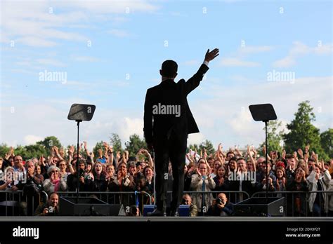 Former Presidential Candidate Benoit Hamon Delivers A Speech During A