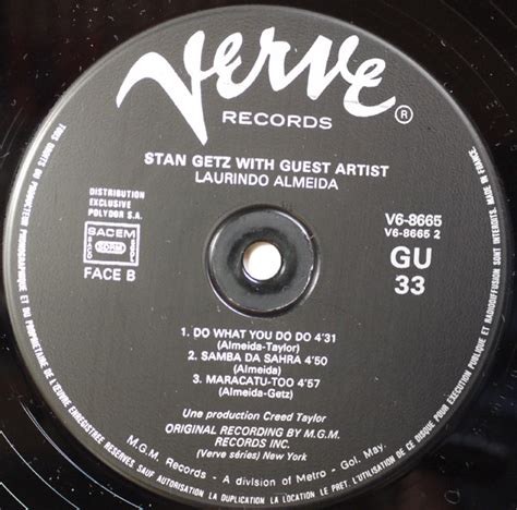 Stan Getz With Guest Artist Laurindo Almeida By Stan Getz With Laurindo